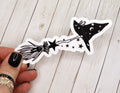 Witch Broom Sticker