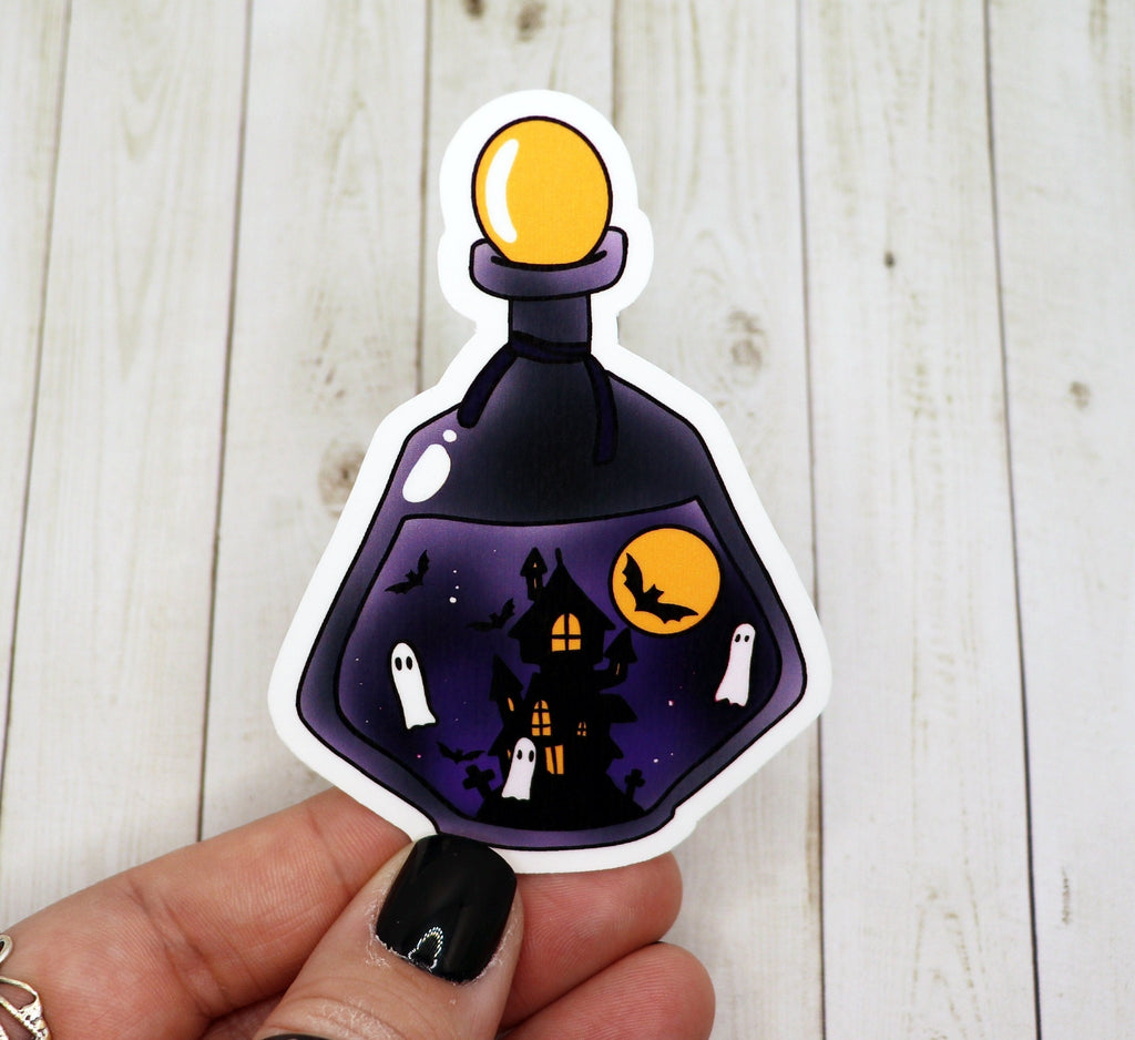 Haunted House Potion Bottle Sticker