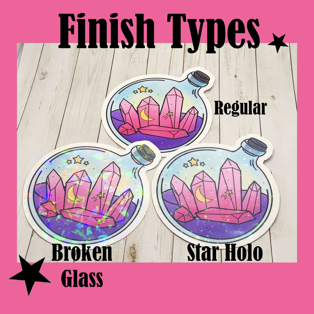 Wooden Star Witch Sticker