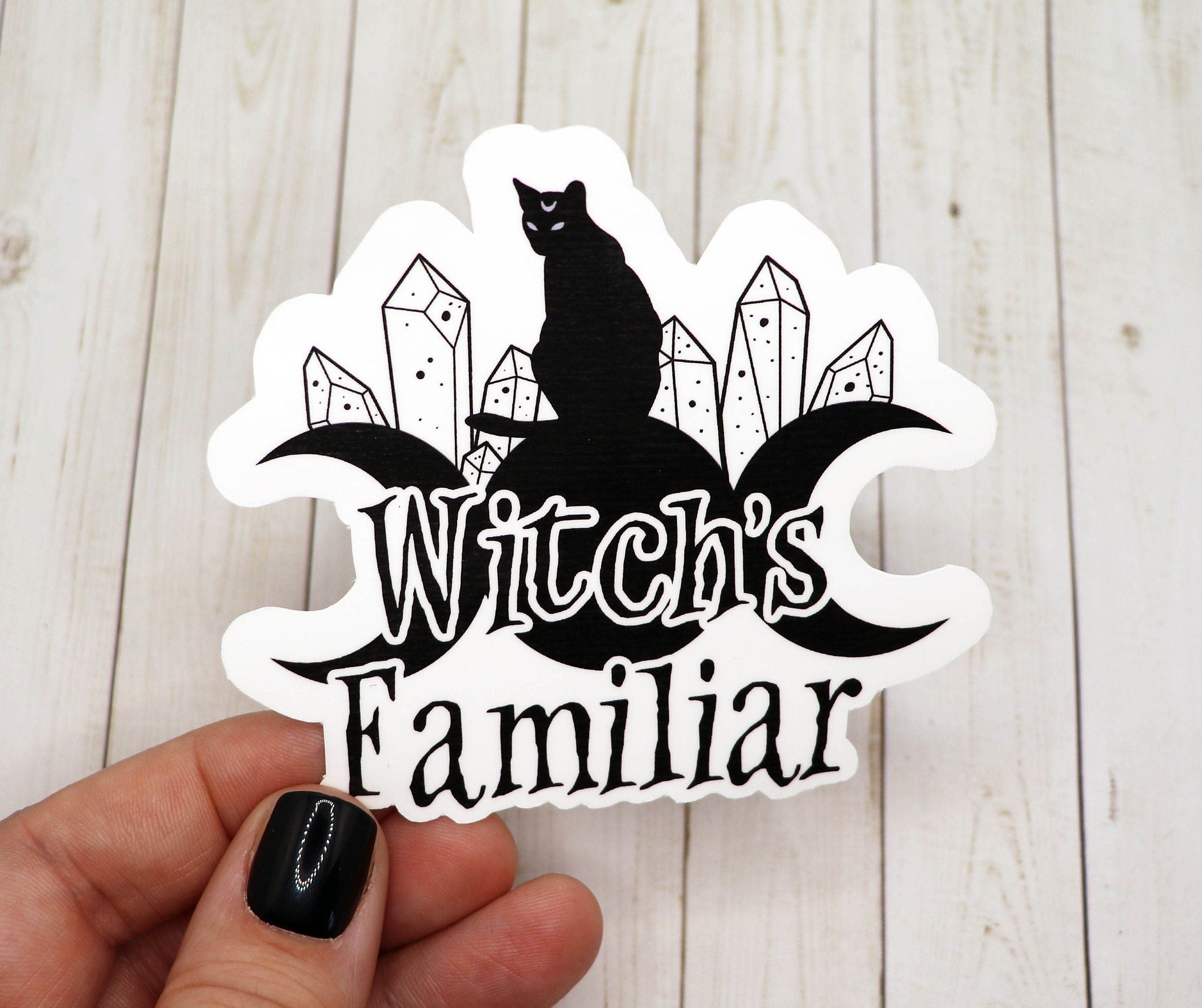 Witch's Familiar Black Cat Sticker