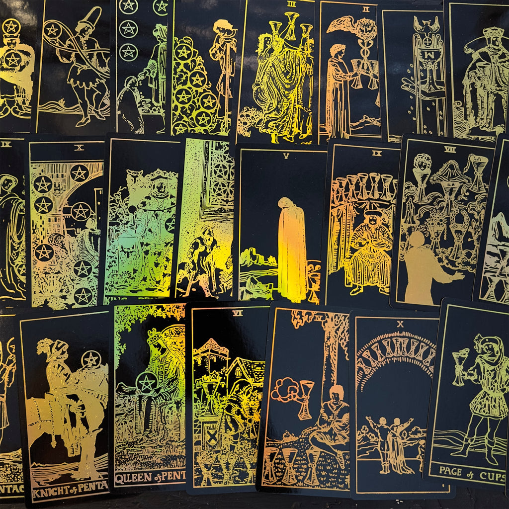 The Smith-Waite Tarot Cards Gold Rainbow Foil