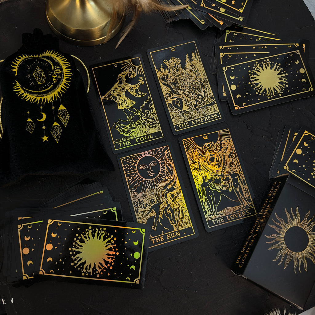 The Smith-Waite Tarot Cards Gold Rainbow Foil