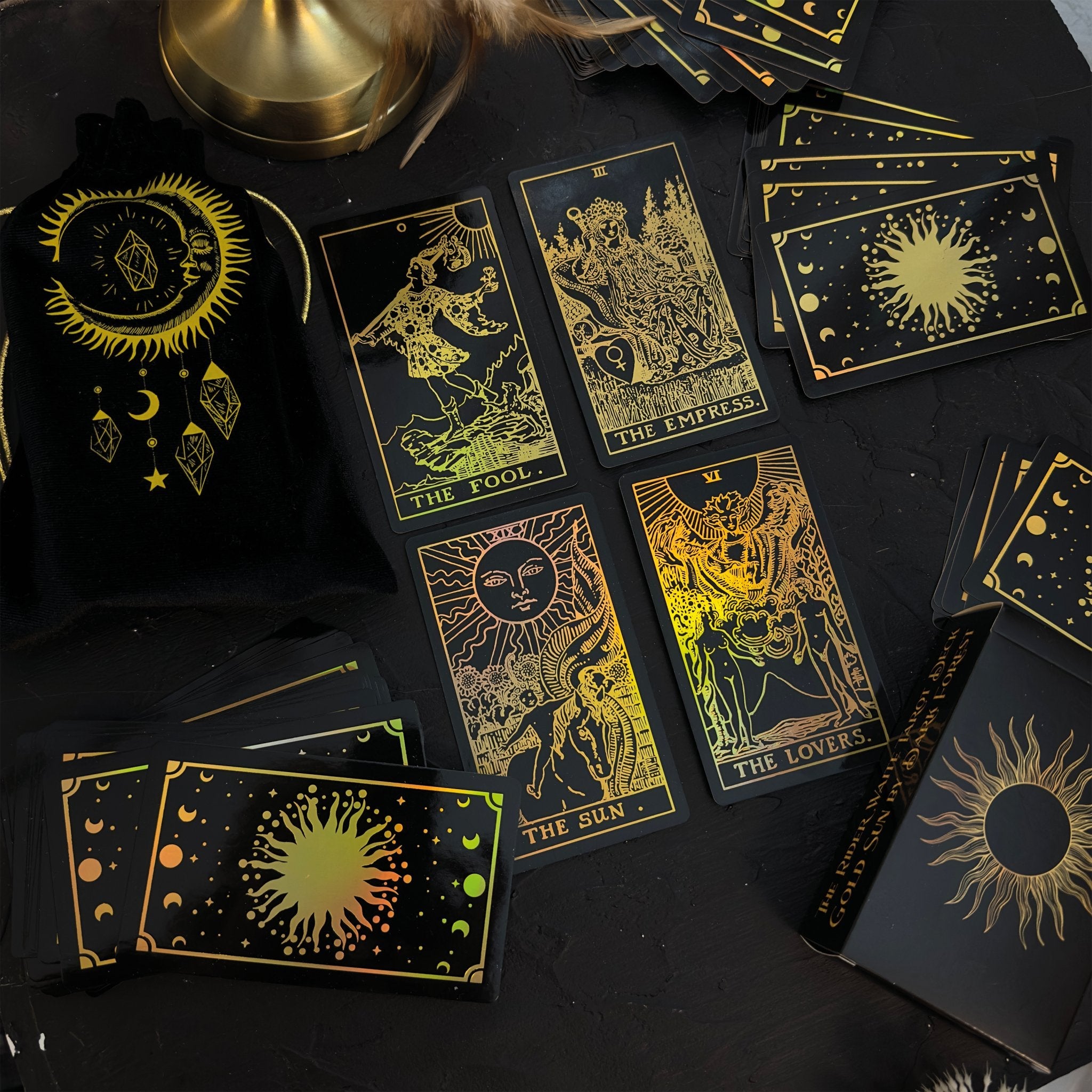 The Smith-Waite Tarot Cards Gold Rainbow Foil